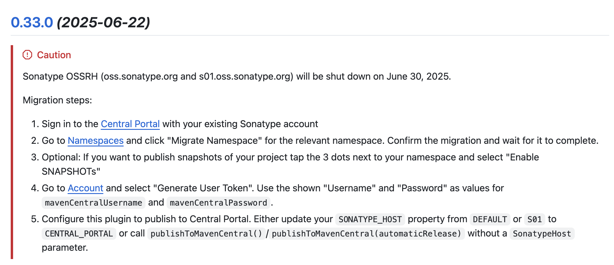 new version released with cause