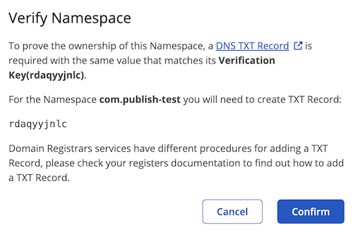 verify namespace